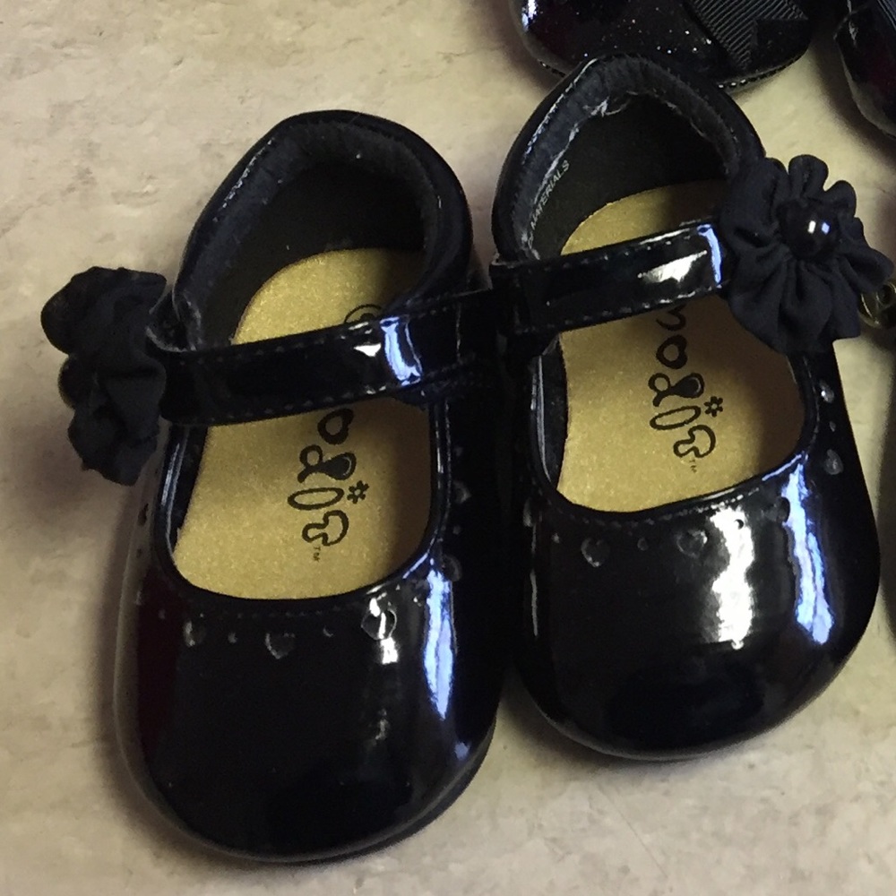 Infant Girls Black Dress Shoes